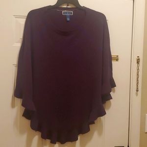Womens Purple Sweater Shawl